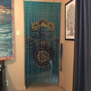 Hamsa hand door beads